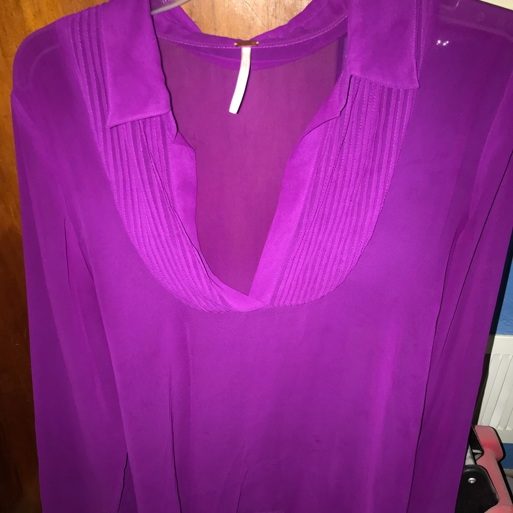 Beautiful purple see through Free People blouse!